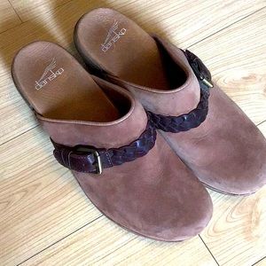 Dansko brown leather clogs